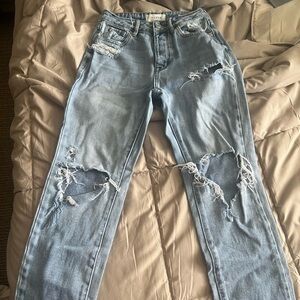 PacSun Blue Boyfriend Distressed Jeans